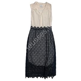 Robe Sandro en dentelle et soie Autre