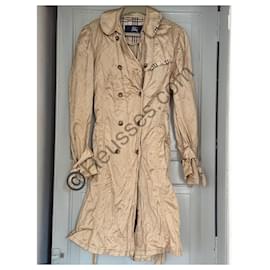 Burberry-Burberry beige check trench coat, 14 years (34/36)-Other