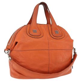 Bolsa de couro Givenchy Nightingale grande Laranja