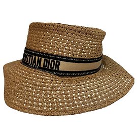 Chapéu de aba larga D Bobby da Christian Dior - Bege Bege