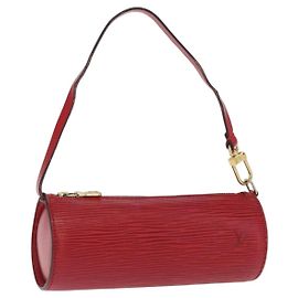 Pochette Soufflot de cuero Epi Louis Vuitton Roja
