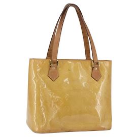 LOUIS VUITTON Bolso de Mano Houston Monogram Vernis Beige M91004 LV Auth ka1258 Beige