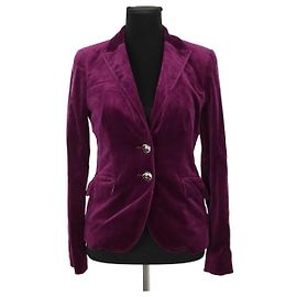 Etro Blazer de algodão roxo Roxo