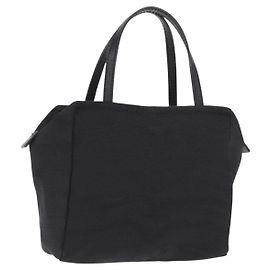 FENDI Hand Bag Black Silver Auth am10210V Black Silvery