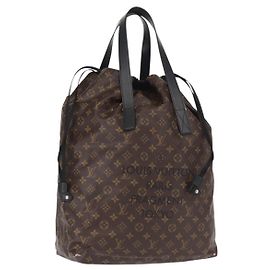 LOUIS VUITTON Sac Cabas Light Monogram Macassar Fragment M43416 Auth LV bs32011 Monogramme