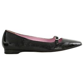Carel Black leather ballet flats Black