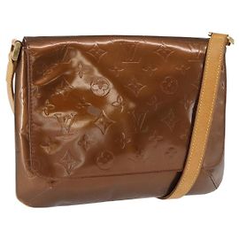 LOUIS VUITTON Sac Thompson Street Monogram Vernis Bronze M91124 LV Auth ep12604 Bronze