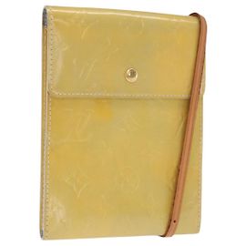 LOUIS VUITTON Monogram Vernis Motto Accessory Pouch Gris M91030 LV Auth 157253 Grey