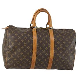 LOUIS VUITTON Bolsa Boston Monogram Keepall 45 M41428 Auth LV 158351 Monograma