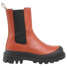 Loewe Chelsea Leather Ankle Boots in Brown 592209, Size 38 EU Brown