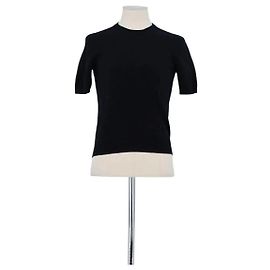 Eric Bompard Schwarzes Kaschmir-T-Shirt Schwarz