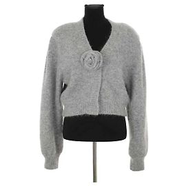 Rotate Grauer Wollcardigan Grau