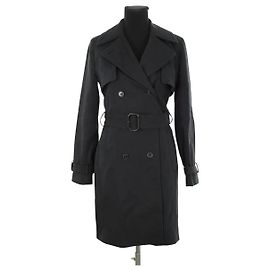 Club Monaco Trench coat de algodón negro Negro