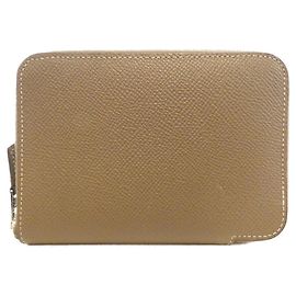 Hermès Azap Vertical Epsom Wallet Brown