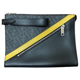 Pochette Fendi Diagonal Zucca Noir