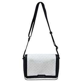 Bolsa transversal Hudson com logo assinatura Michael Kors Branco