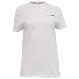 Camiseta de gola redonda em algodão branco com estampa Mount & Elephant da Loewe Branco Cru