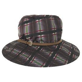Prada Check Nylon Bucket Hat Purple