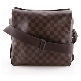 Louis Vuitton Naviglio Damier Canvas Schultertasche Braun