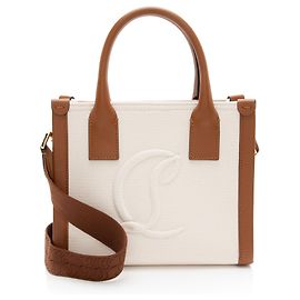 Christian Louboutin Canvas By My Side Tote Brown