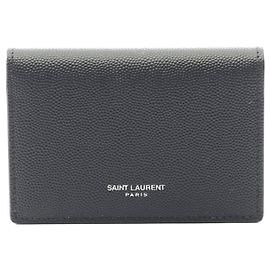Yves Saint Laurent Saint Laurent Leather Card Case Black Black