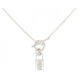 Collar Hermès Amulette Cadena de plata 925 Plata Metálico
