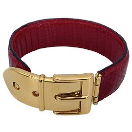 Gucci Vintage Metallarmband Rot