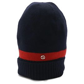 Gorro de lana Gucci con G entrelazado Azul