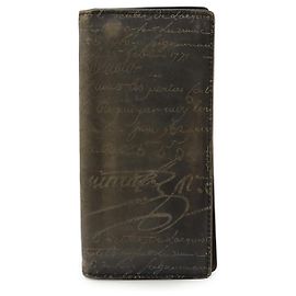 Berluti Venezia Leather Long Wallet Grey