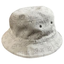 Louis Vuitton Chapeau Monogram Denim Bucket Hat White
