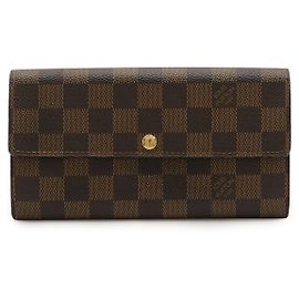 Cartera Larga Damier Sarah de Louis Vuitton Castaño