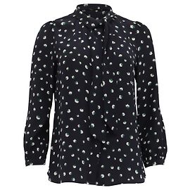 Marc by Marc Jacobs Printed Blouse in Navy Blue Silk Blue Navy blue