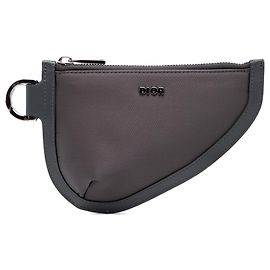 Bolsa de moedas Saddle de nylon da Dior Cinza