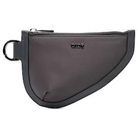 Dior-Dior Nylon Saddle Coin Pouch-Grey
