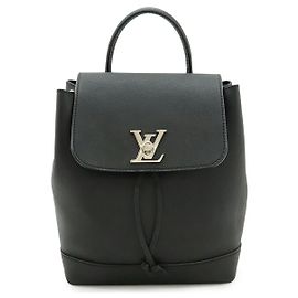 Louis Vuitton Lockme Calf Leather Backpack Black