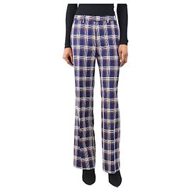 Etro Navy Wollkarottenhose - Größe UK 6 Marineblau