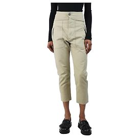 Isabel Marant Etoile Pantalones de mezcla de algodón neutros - talla UK 6 Otro