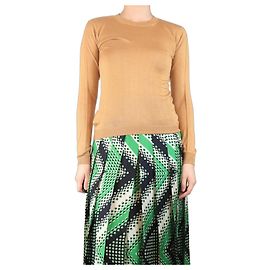 Marni Brown silk knit top - size UK 8 Brown
