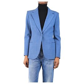 Theory Blue wool-blend blazer - size UK 6 Blue