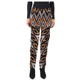 Proenza Schouler Mehrfarbige geometrische Samthose - Größe UK 8 Mehrfarben