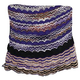 Missoni Sciarpa a righe zig-zag viola Porpora