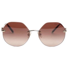 Tiffany & Co Gold rimless gradient sunglasses Golden