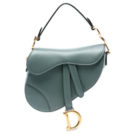 Dior-Dior Green Mini Smooth Calfskin Saddle Bag-Other,Green