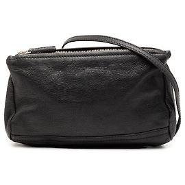 Mini bolsa Pandora de couro preto da Givenchy Preto