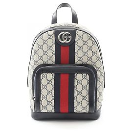 Gucci Ophidia GG Supreme Rucksack Rot Beige Marineblau