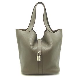 Hermès Hermes Picotin Lock MM Handbag Grey