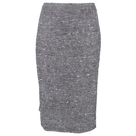 Falda lápiz midi de tweed gris de lana Max Mara Gris