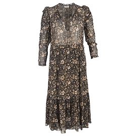 Abito midi Izar con stampa floreale in seta multicolore di Ulla Johnson Multicolore