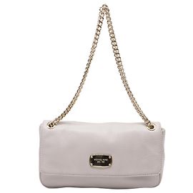 Borsa a spalla a catena Michael Michael Kors in pelle bianca Bianco