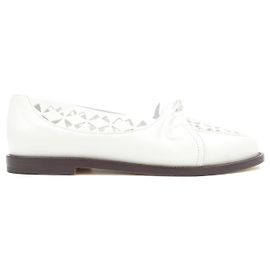 Pompes en cuir Manolo Blahnik Blanc